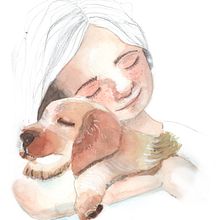 Retrato en acuarela y grafito. Un projet de Aquarelle, Dessin de portrait, Illustration traditionnelle , et Peinture de Maria Victoria Comas - 07.08.2021