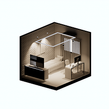 Render Quarto de Solteiro . Arsitektur, Arsitektur Interior, Dan Desain Interior proyek oleh Henrique Vitor - 08.03.2021