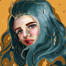 My project in Digital Fantasy Portraits with Photoshop course. Een project van Traditionele illustratie,  Tekening, Digitale illustratie,  Portrettekening, Digitale tekening y  Digitaal schilderij van Maureen Fletcher - 03.08.2021
