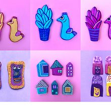 Prendedores. Ilustração tradicional, e Artesanato projeto de Nati Romero - 10.08.2021