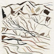 Zabriskie point, broderie à la main sur toile. Un proyecto de Bocetado, Ilustración tradicional, Teoría del color, Bordado y Paisajismo de Célia Bruneau - 10.08.2021