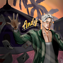 Andy  Ein Projekt aus dem Bereich Traditionelle Illustration, Design von Figuren, Zeichnung, Comic, Digitale Illustration, Artistische Zeichnung, Design und Plakatdesign von Edson Horacio Camarillo - 10.08.2021