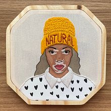 Winnie Harlow. Bordado, e Pintura em aquarela projeto de Mariah Escossia - 11.08.2021