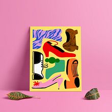 Dancing shoes. Traditional illustration, and Animation project by Sara Marcos - 08.11.2021