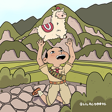 My project in Creating Characters for Children's Stories with Procreate course - El niño y su llama Ein Projekt aus dem Bereich Traditionelle Illustration, Design von Figuren, Digitale Illustration, Kinderillustration und Digitale Zeichnung von Sarah Doan - 02.08.2021