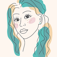 Girl. Line Art. Traditional illustration, and Graphic Design project by Venera M - 08.11.2021