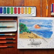 Mi Proyecto del curso: Cuaderno de viaje en acuarela. Projekt z dziedziny Trad, c, jna ilustracja, Malowanie akwarelą,  R, sunek architektoniczn i Sketchbook użytkownika Jorge A. Alfonso Toledo - 12.08.2021