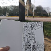 Urban Sketching. Traditional illustration, Drawing, Sketching, and Sketchbook project by Anaïs C. - 08.12.2021