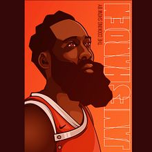 The Cooking Show by James Harden. Un proyecto de Ilustración tradicional, Diseño gráfico, Ilustración vectorial, Dibujo y Diseño de carteles de Simone Colasante - 12.08.2021