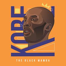 Kobe Bryant - The Black Mamba. Un proyecto de Ilustración tradicional, Ilustración vectorial, Diseño de carteles y Dibujo digital de Simone Colasante - 12.08.2021