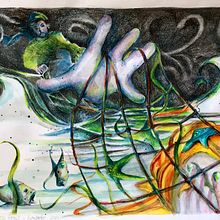 My project in Graphic Experimentation for Illustrated Stories course. Un projet de Illustration traditionnelle de kimberley guilmette - 12.08.2021