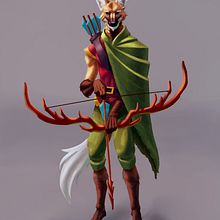 Lobo Guará Arqueiro. Traditional illustration, Character Design, Digital Illustration, and Digital Painting project by Gustavo de Souza Palermo - 08.12.2021