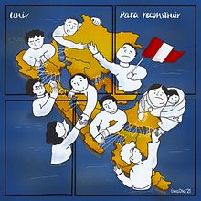 Una imagen para el Bicentenario  . % Gina Oña tarafından hazırlanan Geleneksel illüstras, Ve on projesi - 08.12.2021