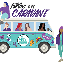 Filles en Caravane. Un progetto di Design e Design di loghi di Clara Costa - 13.08.2021