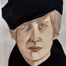 Mi Proyecto del curso: Retrato en acuarela a partir de una fotografía. Un proyecto de Ilustración tradicional, Pintura a la acuarela y Dibujo de Retrato de cardortgon323 - 13.08.2021
