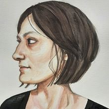 My project in Watercolor Portrait from a Photo course. Un projet de Illustration traditionnelle, Aquarelle , et Dessin de portrait de Monica Spadaccino - 31.07.2021