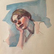 My project in Artistic Portrait with Watercolors course. Fine Arts, Painting, Watercolor Painting, and Portrait Drawing project by maggiedeignan - 08.14.2021