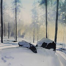 Light. Fine Arts, and Watercolor Painting project by Christian Koivumaa - 08.15.2021