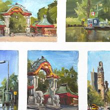 Pleinairmalerei Ölskizzen von Berlin (plein air oilsketches of Berlin) Ein Projekt aus dem Bereich Ölmalerei von Yo Rühmer - 13.08.2021