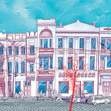 Lost buldings. Odesa. Ukraine.. Projekt z dziedziny Trad, c, jna ilustracja,  Architektura,  R, sunek, Ilustracja c, frowa,  R i sunek architektoniczn użytkownika Georgiy Telpis - 30.12.2019
