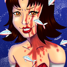 Mima kirigoe: Mi Proyecto del curso: Técnicas digitales de retrato ilustrado. Traditional illustration, Digital Illustration, and Digital Painting project by Paula Riascos - 08.15.2021