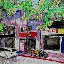 Alte Häuser in Taiwan. Traditional illustration project by Jürgen Eckey - 08.15.2021