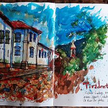 Meu projeto do curso: Sketching artístico em aquarela: Cidade de Tiradentes - Minas Gerais - Brasil. Traditional illustration, Sketching, Creativit, Drawing, Watercolor Painting, and Sketchbook project by Marcelo José Bresciani - 08.16.2021