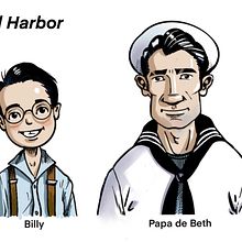 Sunday in Pearl Harbour . Traditional illustration, Comic, and Character Design project by Demonty Jean-Philippe - 08.16.2021