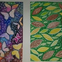 Mariposas y hojas. Un proyecto de Ilustración tradicional de magali_83 - 16.08.2021