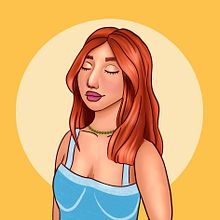 Meu projeto do curso: Retrato de personagens femininas com Procreate. Traditional illustration, Digital Illustration, and Digital Drawing project by Eduarda Maniezo - 08.14.2021