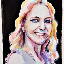 My project in Artistic Portrait with Watercolors course. Fine Arts, Painting, Watercolor Painting, and Portrait Drawing project by Lauren O'Neill - 06.26.2021