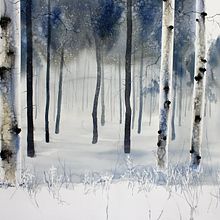 Forrest. Watercolor Painting, and Fine Arts project by Christian Koivumaa - 08.16.2021