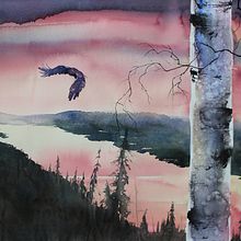Atmospheric watercolor. Fine Arts, and Watercolor Painting project by Christian Koivumaa - 08.16.2021