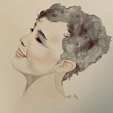 My project in Watercolor Portrait from a Photo course. Watercolor Painting project by Kris - 08.17.2021