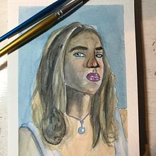 Retratos acuarela. Fine Arts, Painting, Watercolor Painting, and Portrait Drawing project by Isabel Quiroga Castro - 08.15.2021