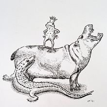 Mein Kursprojekt: Surrealistische Illustration mit Markern. Traditional illustration, Pencil Drawing, Drawing, Realistic Drawing, Artistic Drawing & Ink Illustration project by Hetty Meijs - 08.17.2021