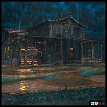 Rainy House. 3D Modeling, Matte Painting, Game Design, and Concept Art project by Ronny Pérez - 08.17.2021