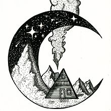 Casa en la luna. Un projet de Dessin de JANINE ELIZABET LÓPEZ MORALES - 17.08.2021