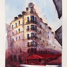 My project in Architectural Sketching with Watercolor and Ink course. Projekt z dziedziny Sketching,  R, sunek, Malowanie akwarelą,  R, sunek architektoniczn, Sketchbook,  R i sunek atramentem użytkownika Enrico Brunetta - 18.08.2021