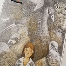 Birds. Projekt z dziedziny Trad, c, jna ilustracja,  R i sunek użytkownika Valentina Gottardi - 18.08.2021