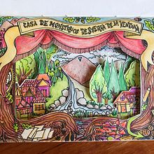 Mi Proyecto del curso: Técnicas de papercut para contar historias "Casa de Monstruos de Sierra de la Ventana". Traditional illustration, Arts, Crafts, Paper Craft, Stor, telling, DIY, and Narrative project by Laura Smid - 08.10.2021