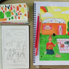 Mi Proyecto del curso: Sketchbook para explorar tu estilo de dibujo. Un progetto di Illustrazione tradizionale, Bozzetti, Creatività, Disegno, Pittura ad acquerello, Sketchbook e Pittura gouache di Sonia Leal - 18.08.2021
