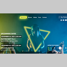 DJ (Figma + Wordpress). Web Design, and Web Development project by Willyher Alzamora Alonso - 08.18.2021
