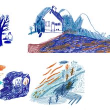 Examples of my work. Projekt z dziedziny Trad, c, jna ilustracja, Projektowanie graficzne, Marketing, Ilustracja c i frowa użytkownika Emily Van Overstraeten - 18.08.2021