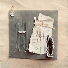 Técnicas de bordado experimental sobre papel. Collage, and Embroider project by Simón Castellanos - 08.19.2021