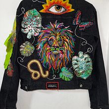 Mi leoncita estrella. Projekt z dziedziny  Malarstwo, Projektowanie mod,  Haft, DIY, Upc i cling użytkownika Noemi Nestrone - 16.08.2021