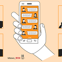 Conversa Móvil. Traditional illustration, Motion Graphics, Animation, Character Design, Design Management, Graphic Design, Interactive Design, Marketing, Vector Illustration, Creativit, Digital Illustration, Instagram, and Communication project by Joan Sala - 08.20.2021
