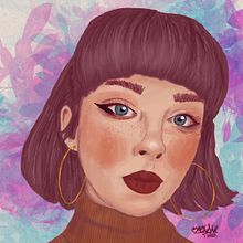 Mi Proyecto del curso: Retrato ilustrado con Procreate. Un proyecto de Ilustración tradicional, Ilustración vectorial, Ilustración digital y Dibujo de Retrato de Brenda Mariel Arias Sánchez - 14.08.2021