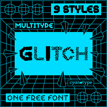 MultiType Glitch. T, pograph, T, pograph, and Design project by Damián Guerrero Cortés - 08.24.2021