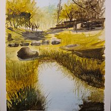 My project in Natural Landscapes in Watercolor course. Fine Arts, Painting, and Watercolor Painting project by Tia - 08.20.2021
